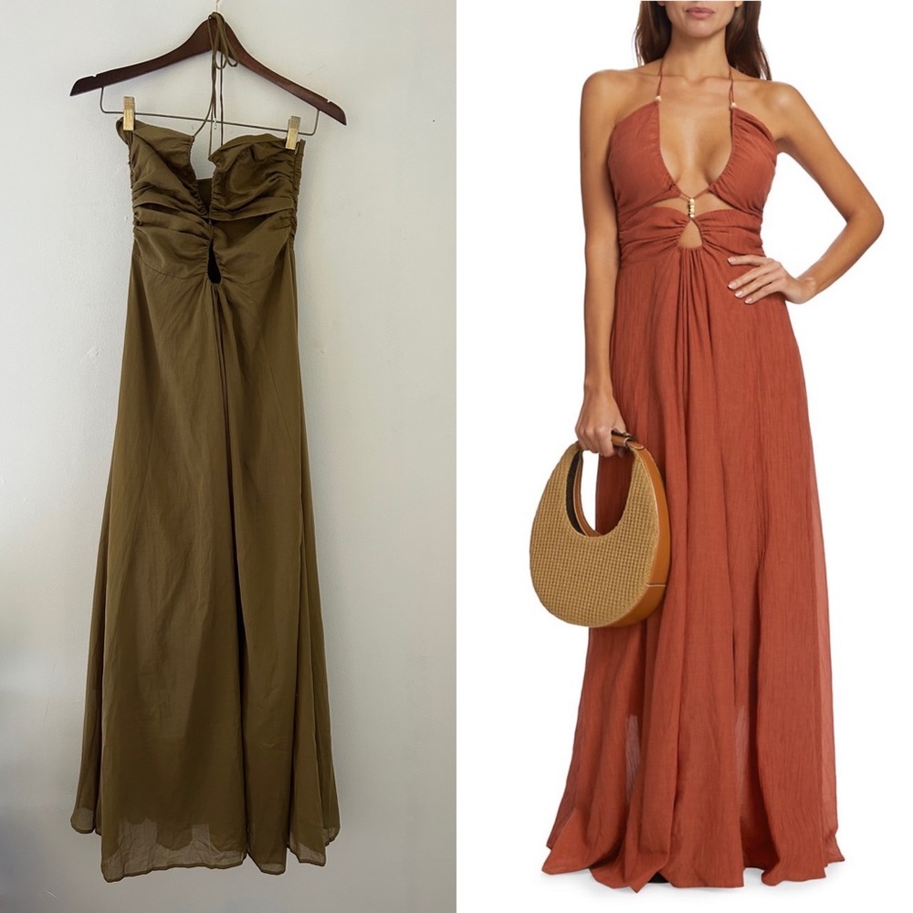 Magali Pascal Rare Sample Dress Olive Green Sz S